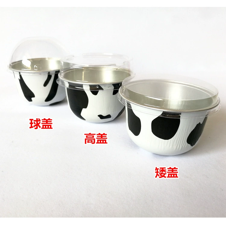 170ml circular aluminum foil -resistant cup cake/mousse cup/jam pudding cup/three lid optional