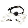 Black solid mouth ball-lock buckle