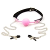 Pink solid mouth ball-lock buckle