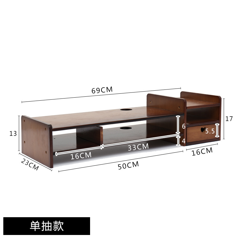Té color monitor de la computadora soporte del ordenador de bambú teclado de escritorio estante de almacenamiento base portátil