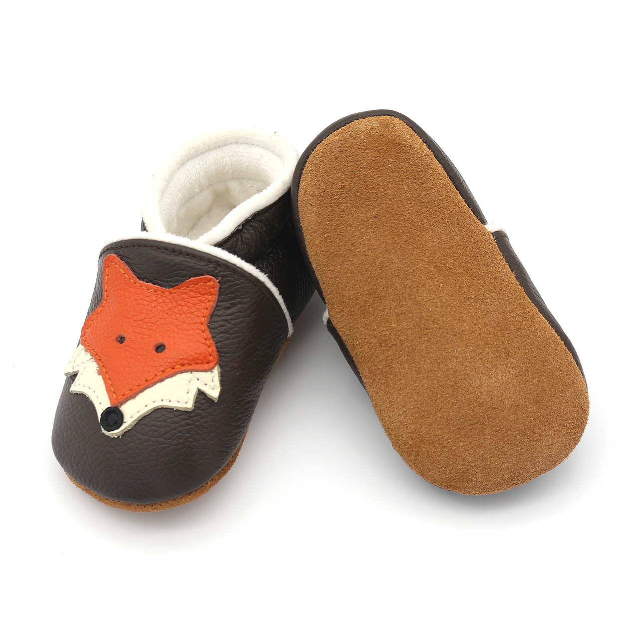 Baby Cow Leather Bebe Booties: Soft Soles Non-Slip Infant Toddler Shoes for First Walkers
