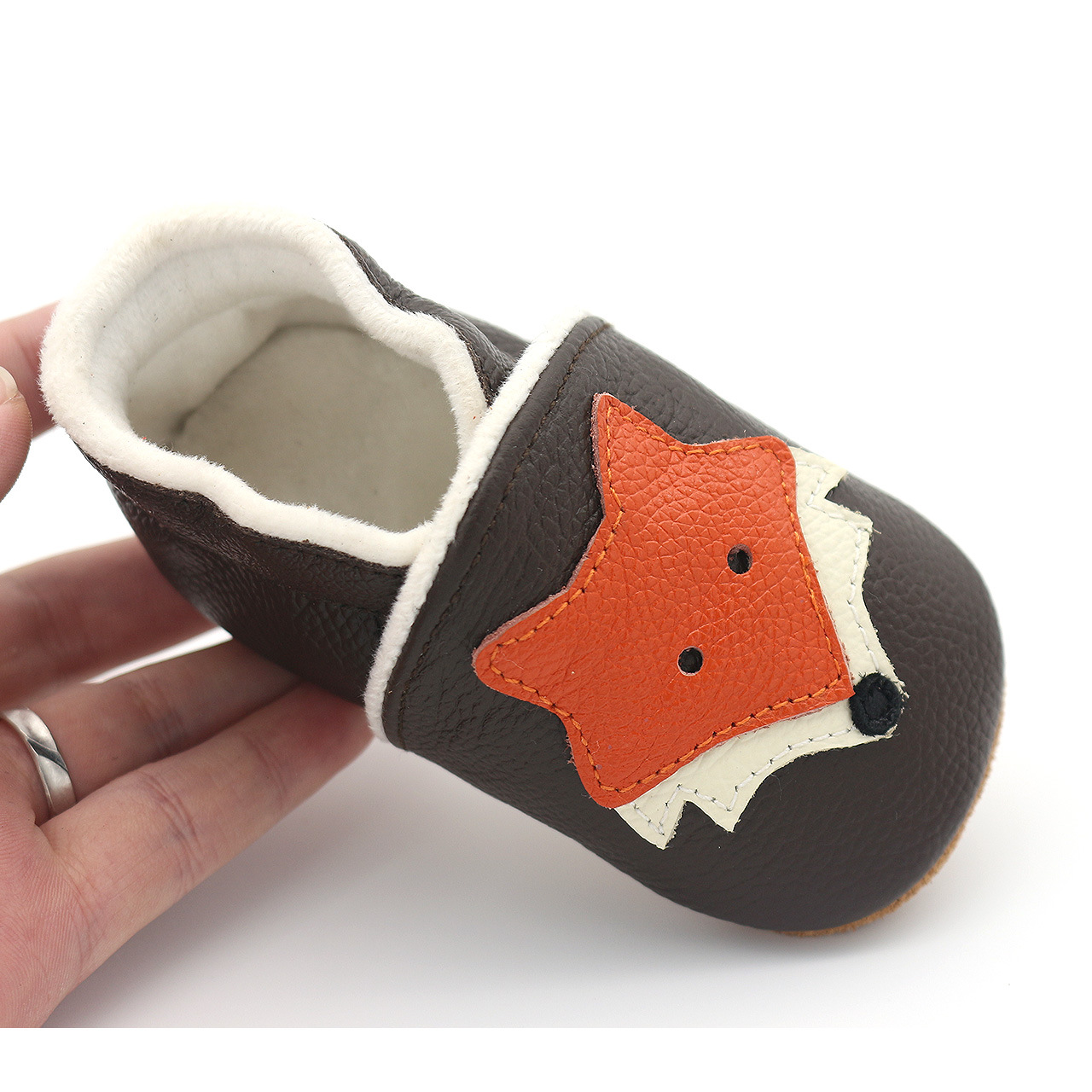 Baby Cow Leather Bebe Booties: Soft Soles Non-Slip Infant Toddler Shoes for First Walkers
