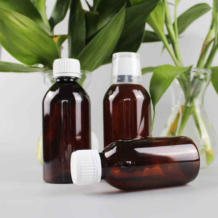 100ml加厚带刻度口服糖浆瓶 透明分装瓶酵素瓶 30mlpet糖浆瓶