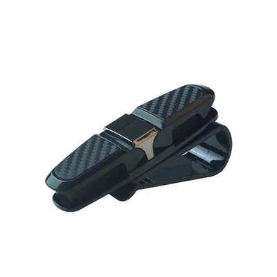 Carbon fiber car glasses clip creative multifunctional glasses frame car glasses clip bill clip car glasses clip (Car Glasses Clip/Bill Clip) - titanium-gray-edge