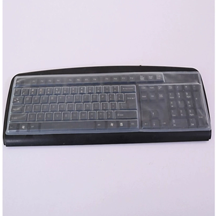Protective Silicone Keyboard Cover, Transparent, 44.5×13×0.5 cm, Washable