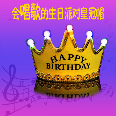 LED cantando con música corona sombrero diadema luminosa cumpleaños flash diadema fiesta diadema luminosa