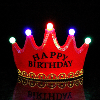 LED cantando con música corona sombrero diadema luminosa cumpleaños flash diadema fiesta diadema luminosa
