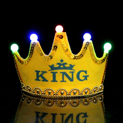 LED cantando con música corona sombrero diadema luminosa cumpleaños flash diadema fiesta diadema luminosa