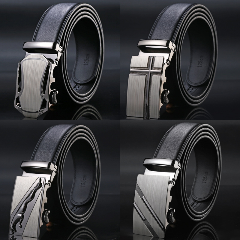 New Hot Selling Belt for Men's Alloy Automatic Buckle Belt Business Belt for Men's Leisure Versatile Belt PU Leather Pants Belt_voghion.com