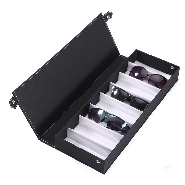 High-End Glasses Storage Box 8-Grids Dust-Proof Glasses Display Box Sunglasses Eye Display Stand