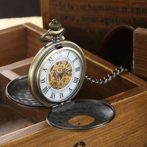 AliExpress Silver Double Open Cover Carved Hollow Mechanical Pocket Watch Retro Men's and Women's Student Gift Commemorative Pocket Watch