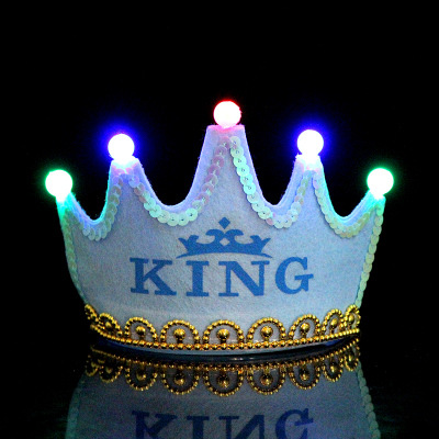 LED cantando con música corona sombrero diadema luminosa cumpleaños flash diadema fiesta diadema luminosa