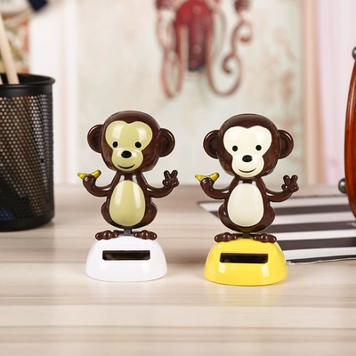 Car ornaments Monkey Car Ornaments Solar-Powered - 656102-mixed