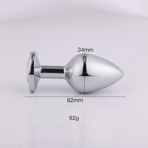 Sex toys metal anal plug for flirting and masturbation, stainless steel anal plug for male and female masturbation, anus expansion toy, medium size