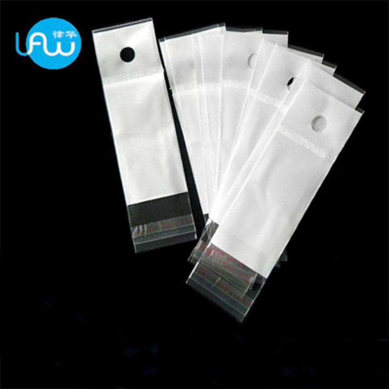 珠光膜袋OPP卡头挂孔袋透明袋白底塑料包装袋子现货批发