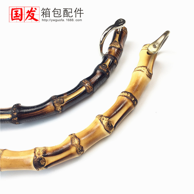 Especial: 15cm bambú brazalete de mano color original portátil bambú verdadero accesorios bolsos de mano   0633 - Mu