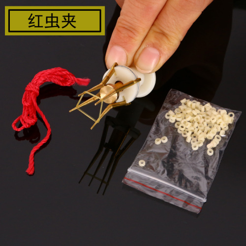 Wholesale red worm clip, earthworm red worm binder, fish bait knotter, fishing gear accessories