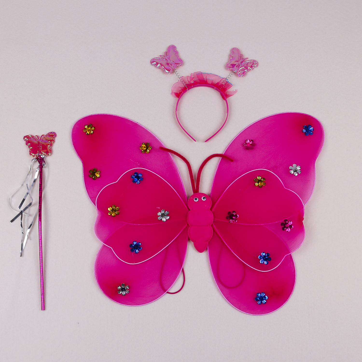 B120 розово-красная бабочка