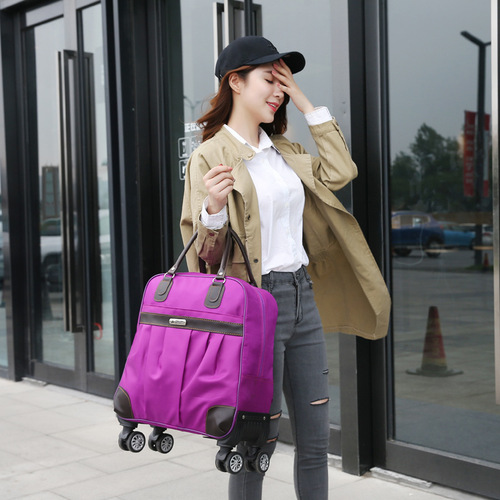 Universal wheel portable trolley bag travel bag women's trolley bag men's large capacity waterproof luggage bag boarding suitcase travel bag