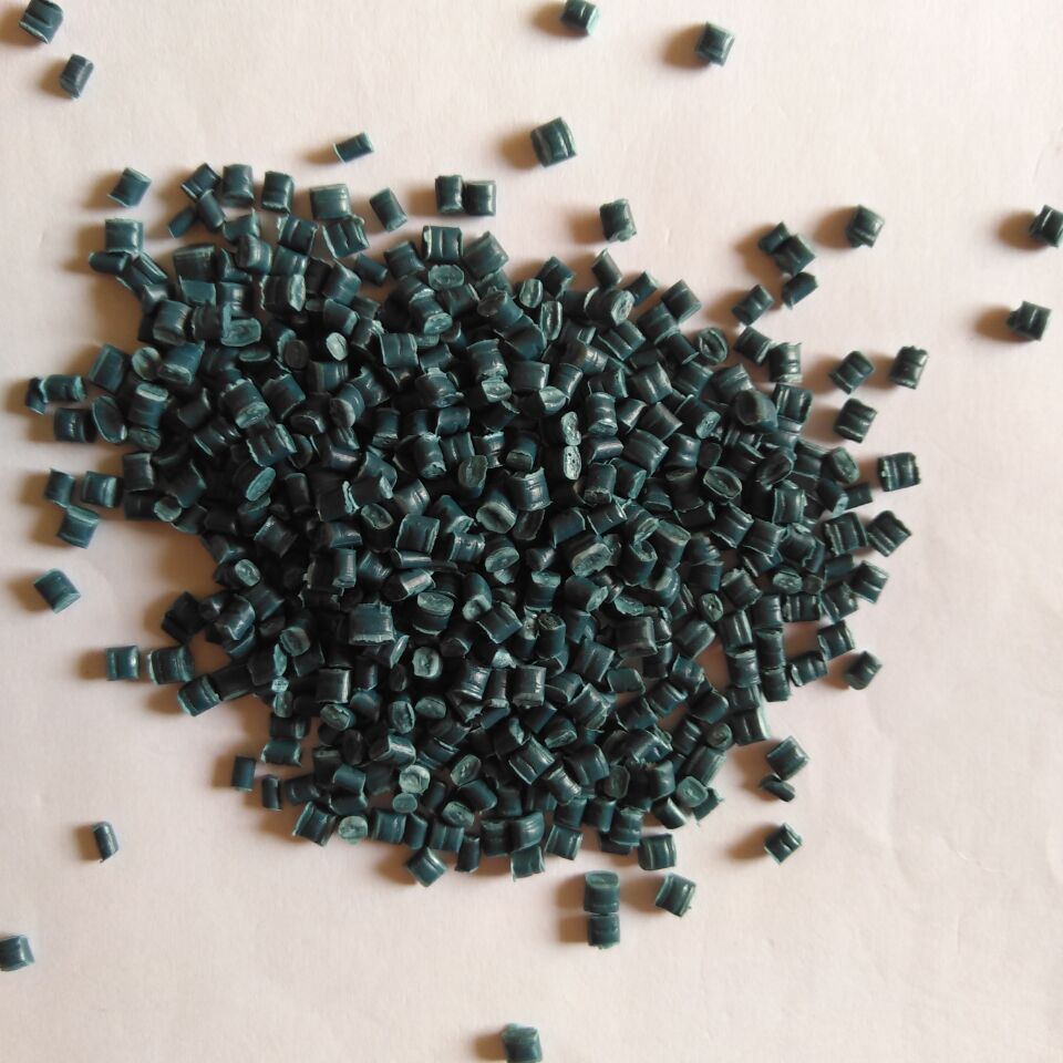 蓝色PP再生料颗粒耐磨杨梅筐蘑菇筐水果筐管材工业民用包装蓝PP料