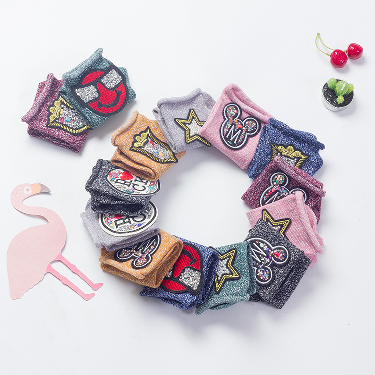 Early Spring New Fashion Versatile Handmade Children's Socks Wholesale Cartoon Cotton Children's Slouch Socks Factory Direct Sale