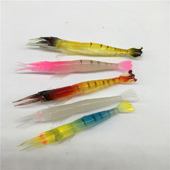 Lure Shrimp 8.6cm 3.6g Single Shrimp Glowing Red Eye Shrimp Lure with Fish Hook Hole