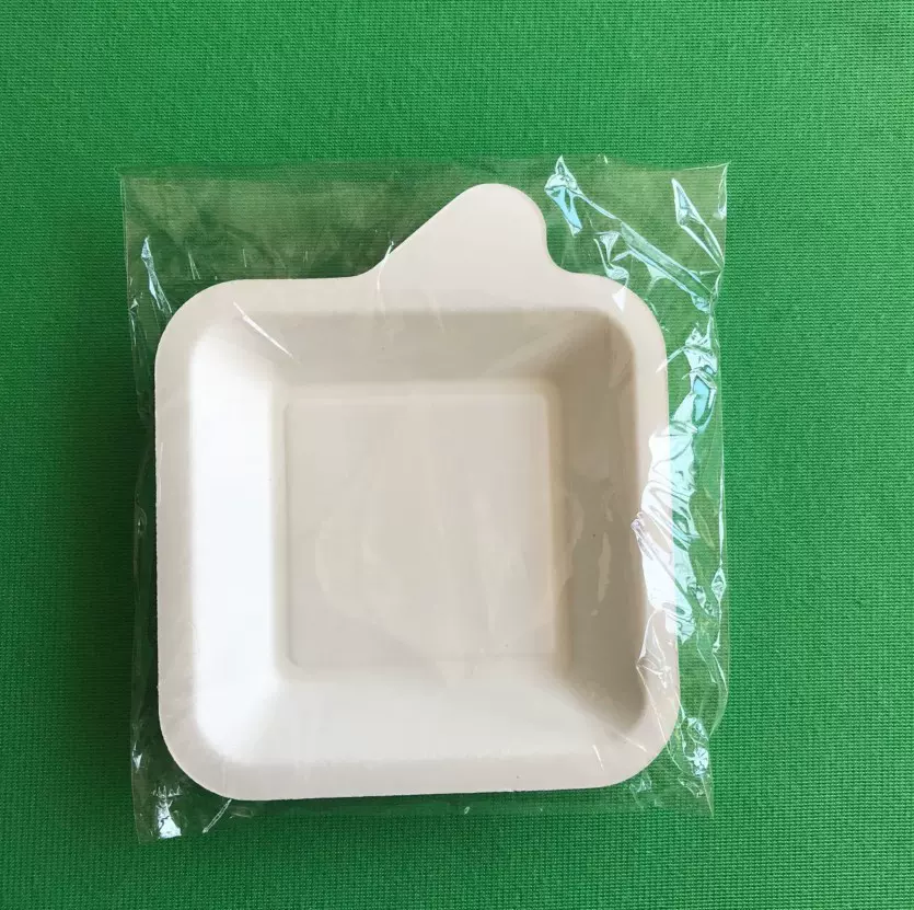 一次性加厚甘蔗浆纸盘蛋糕聚会小吃分食盘可降解水果零食小方盘子