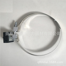 ADSS/OPGW杆用引下线夹钢带型 绝缘引线线夹电线杆光缆橡胶夹具