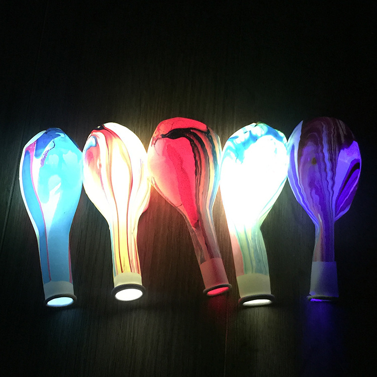 Globo luminoso de 12 pulgadas, globo led, bola de luz de nubes de colores engrosada, mercado nocturno, logotipo de impresión de regalo personalizado
