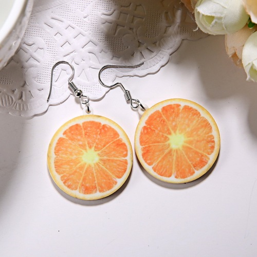 Korean style fruit earrings, creative, fresh and simple fruit jewelry, hot-selling earrings and earrings