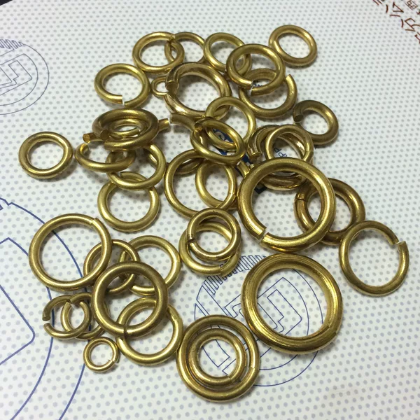 Wholesale pure copper solid ring copper ring open ring wrong ring copper ring connecting ring DIY luggage leather hardware