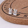 Fresh earrings from pearl, Korean style, flowered, wholesale