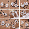 Fresh earrings from pearl, Korean style, flowered, wholesale