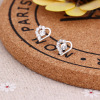 Fresh earrings from pearl, Korean style, flowered, wholesale