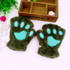 Gloves, winter cartoon set suitable for men and women for elementary school students, Korean style, increased thickness, fingerless, wholesale