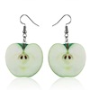 Fresh acrylic earrings, fruit summer accessory, Korean style, wholesale