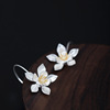 Fashionable earrings, accessory, silver 925 sample, Chinese style