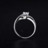 Platinum fashionable trend zirconium, wedding ring, jewelry, suitable for import