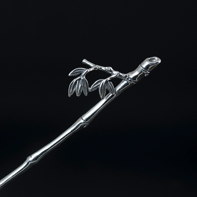 Суще? The input: 素十八 Retro ethnic Hanfu, hairgrip, bamboo hair accessory, Chinese hairpin, silver 925 sample, ethnic style