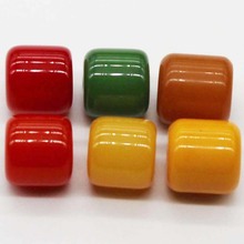 厂家直供树脂仿蜜蜡仿南红圆柱形桶珠隔珠手链项链配珠批发