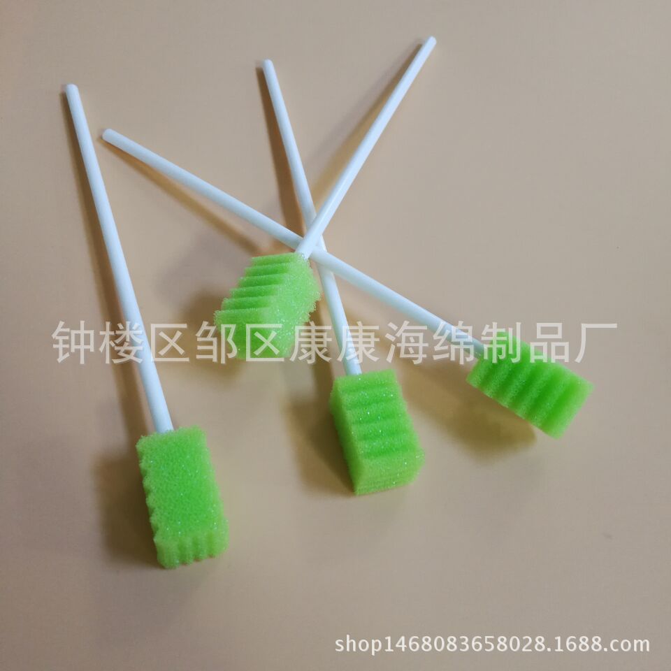 月子牙刷 产妇口腔清洁海绵棒 便携式海绵棒