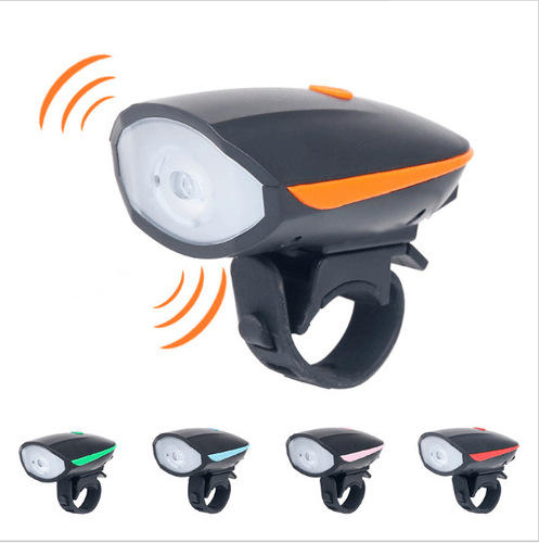 7588 bicycle light rechargeable horn headlight USB multi-function rechargeable flashlight riding equipment night riding light