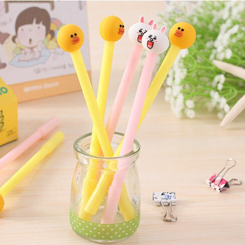 Cartoon black smooth quick dry rollerball pen