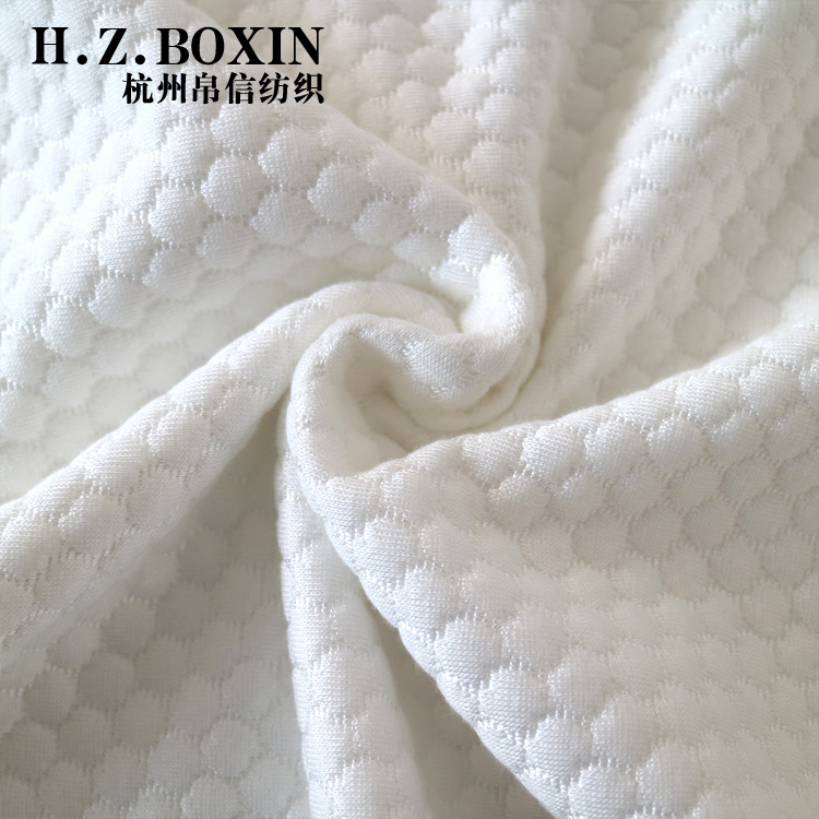 针织提花空气层夹丝布 乳胶枕记忆枕布料床垫布