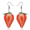 Fresh acrylic earrings, fruit summer accessory, Korean style, wholesale