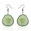 Fresh acrylic earrings, fruit summer accessory, Korean style, wholesale