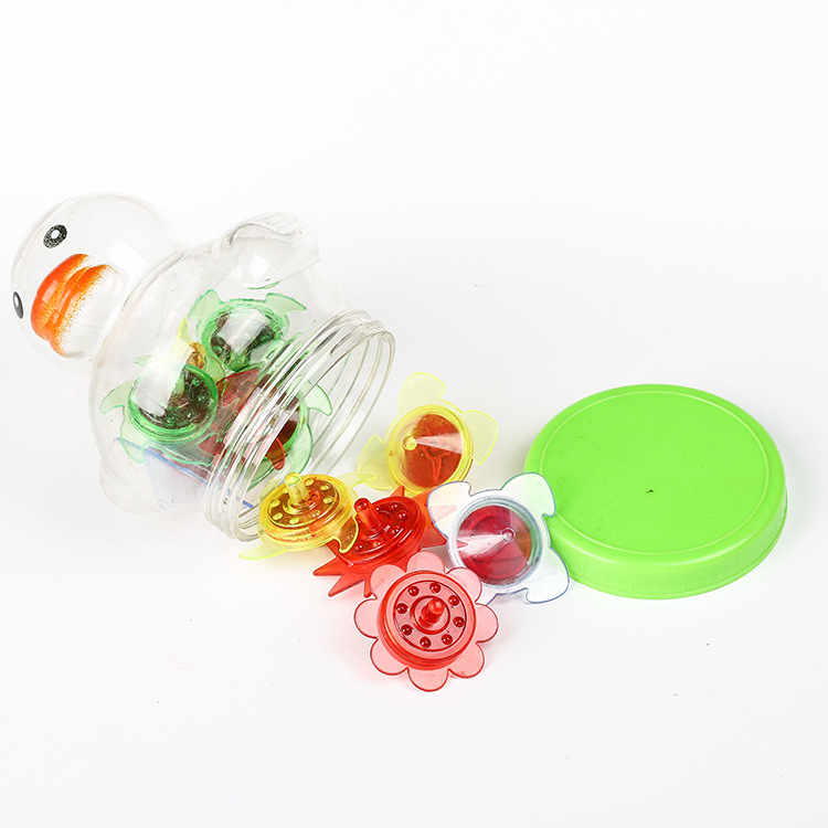 Nuevo plástico creativo Gyro juguete sello lindo color de dibujos animados de secado rápido cilíndrico sello de recompensa para niños