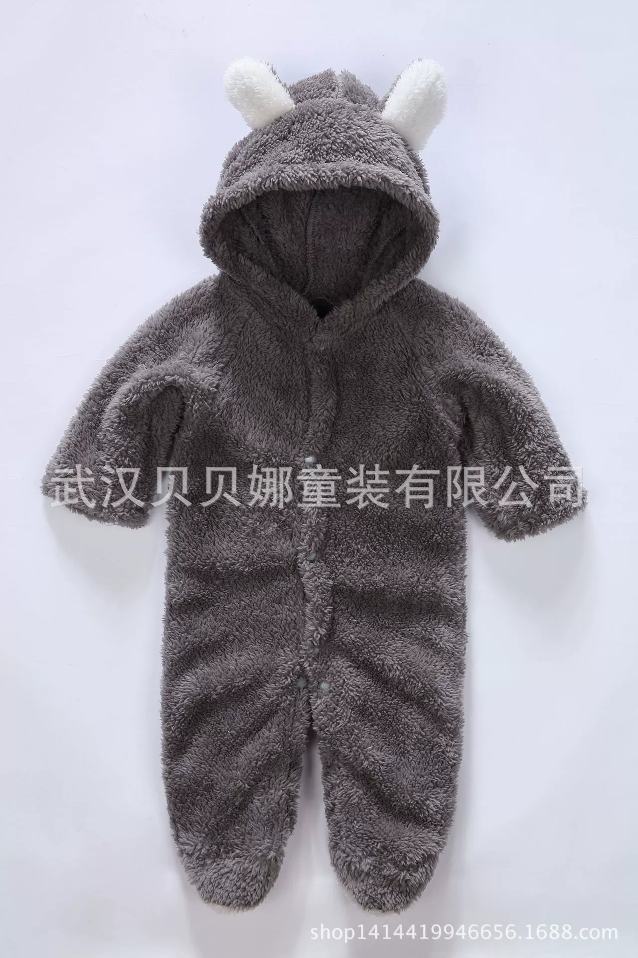 Roly-poly bodysuit (Berbernn Hayi) velvet animal onesie, Korean style, sizes 0–12M