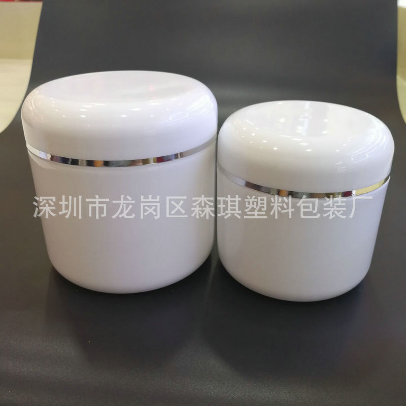 现货500克PP大容量广口瓶单层光面圆形膏霜瓶面霜瓶分装瓶化妆品