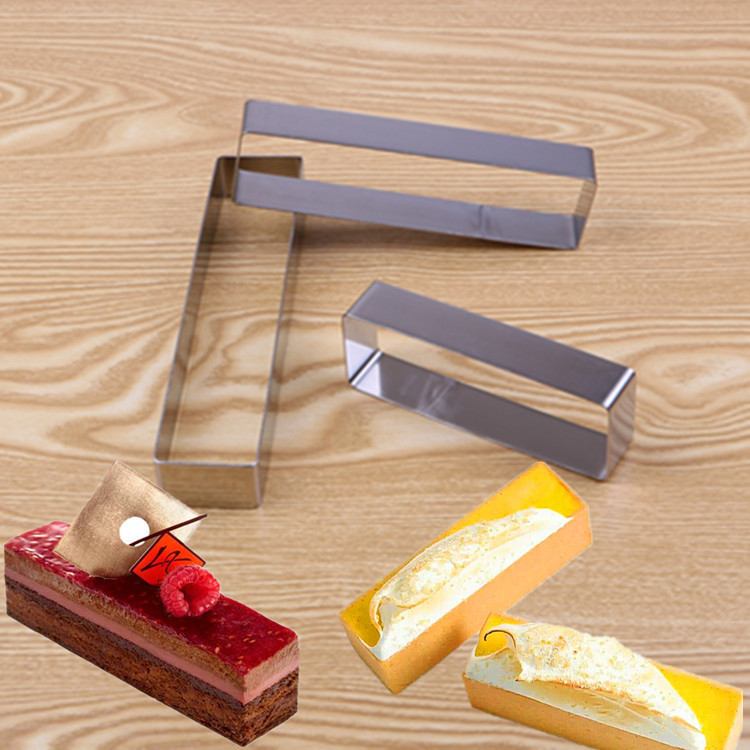 Mini Rectangular Mousse Ring 12-20cm Puff Pastry Small Cake Cookie Cutter Baking Tool Dessert